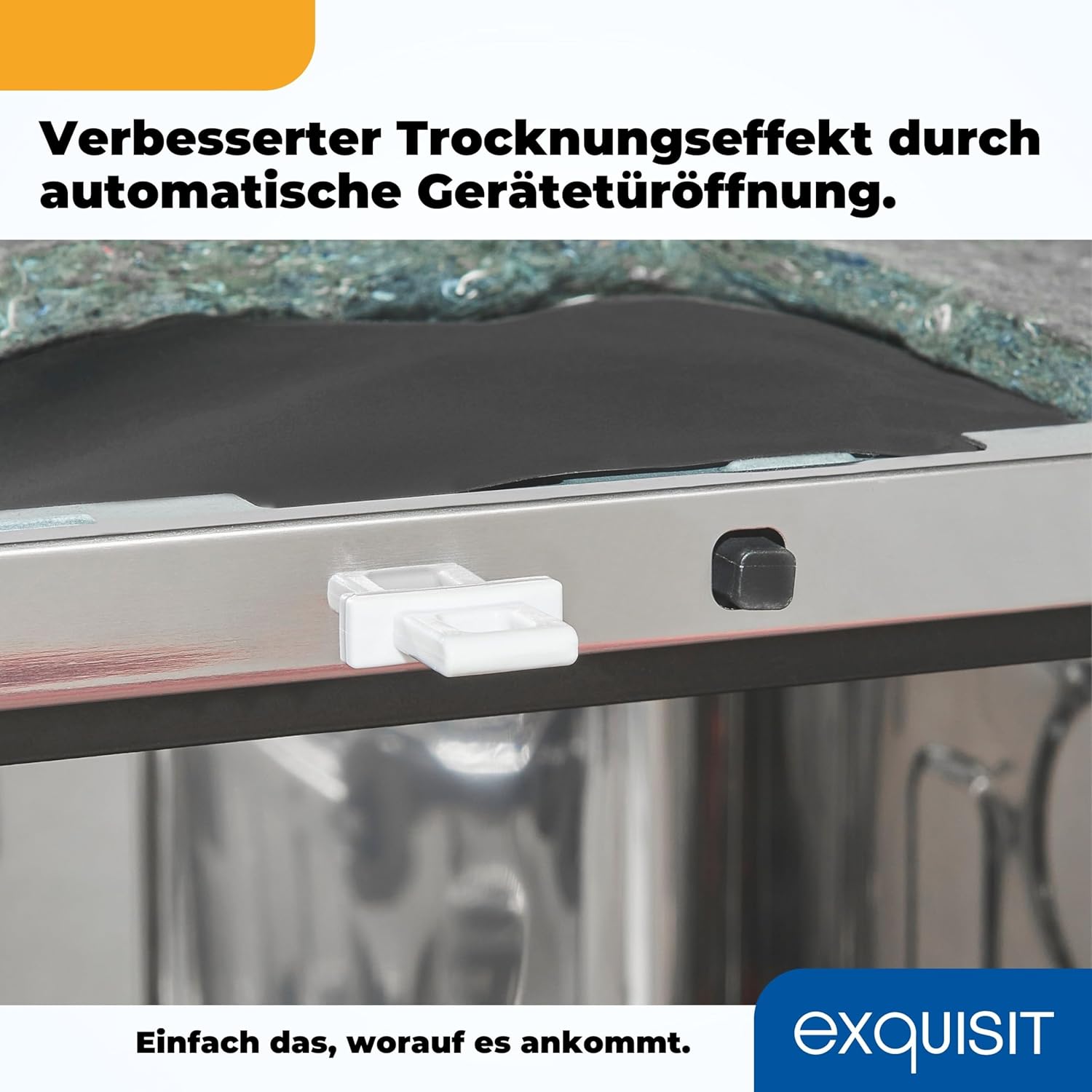Exquisit Vaatwasser, 45 cm breedte, gedeeltelijk geïntegreerd, 9 couverts, 9 liter, startuitstel, ECO-modus, vaatwasser 45 cm, EGSP51009-EB-030E inox