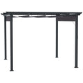 Outsunny Pergola 2,95x2,95 m met schuifdak grijs