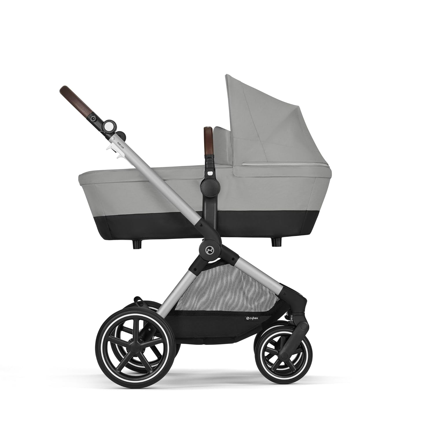 CYBEX Gold Kinderwagen EOS Lux 2-in-1 met Aton B2 i-Size autostoel en autostoeladapters, reissysteem, vanaf de geboorte tot 22 kg (ca. 4 jaar), Moon Black (Zwart)