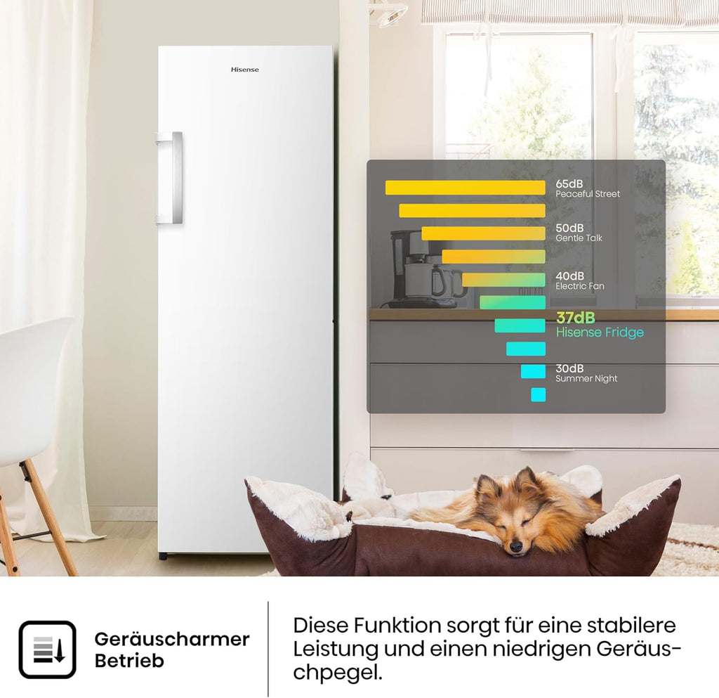 Hisense FV191N4AW2 Vriezer/ TotalNoFrost/ SuperFreeze/ Deuralarm/ Multiflow 360°/ BigBox/ 143,4 cm/ Vriesgedeelte 147 l/ 41 dB/ 205 kWh/Wit