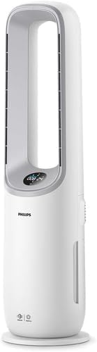 Philips Air Performer 2-in-1: Luchtzuiveraar en Ventilator - Reinigt 70 m², Verwijdert 99,97% van allergenen en verontreinigende stoffen. HEPA-filter, Slimme sensoren, Alexa, App. (AMF765/10)