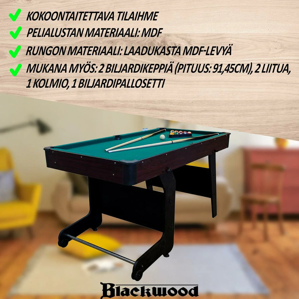 Blackwood Biljarttafel Junior 5' - opklapbaar