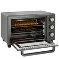 HOMCOM Mini-oven veelzijdig koken precieze temperatuurregeling roestvrij staal