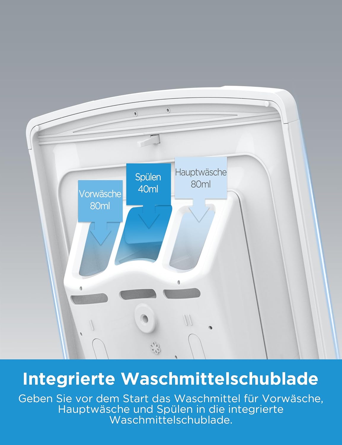 Midea bovenlader wasmachine MF10ET70B / 7KG / A / 1200 tpm/BLDC invertermotor/stoomfunctie/SoftOpener/XL deursopening/kort 15'&45' / meerdere temperatuuropties/AquaStop, wit