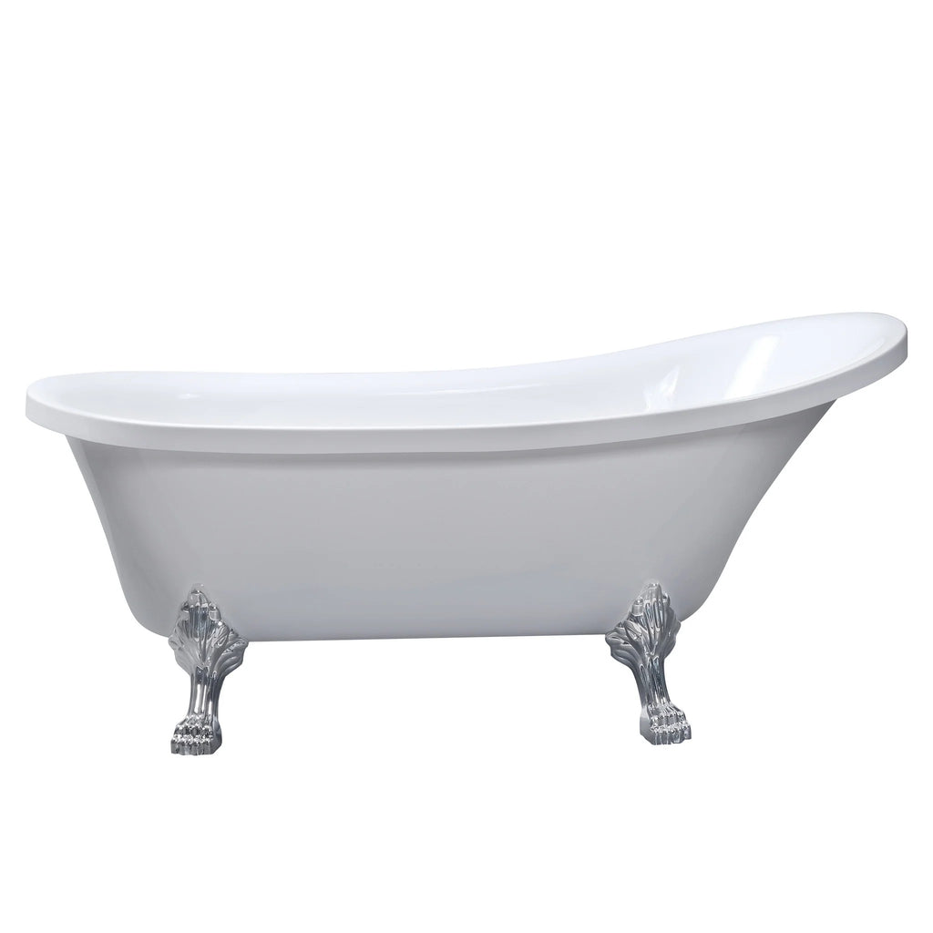 Lykke badkuip met poten Nordic Deluxe 1700x750x730mm, wit