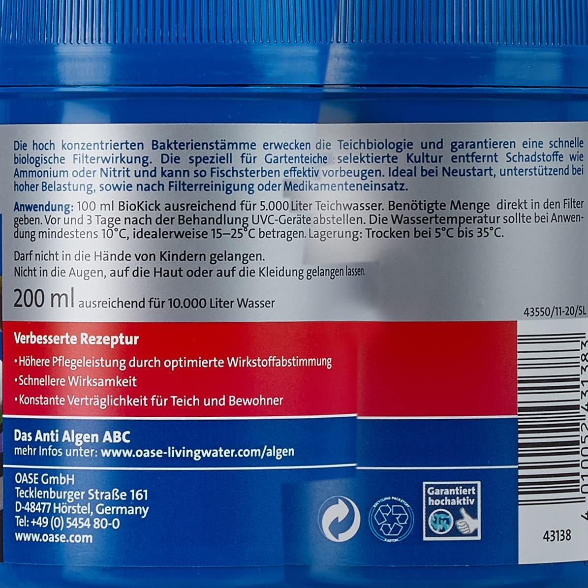 OASE 50499 Drukfilter BioPress Set 4000, vijverfilter filterset voor effectieve en snelle algenbestrijding, complete set incl. filterpomp en UVC-reiniger