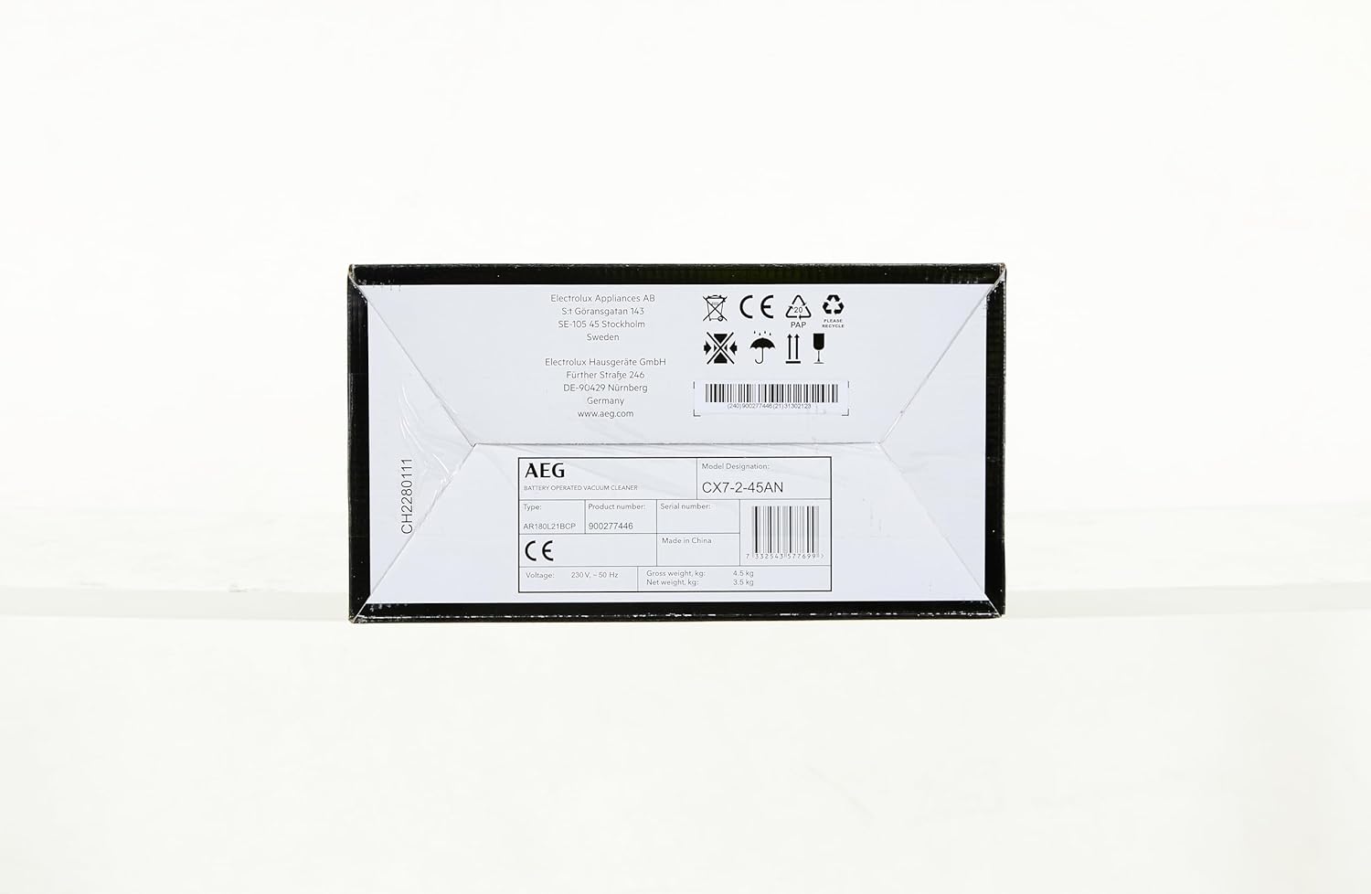 AEG Ergorapido CX7-2-45AN 2-in-1 Accu steelstofzuiger / zakloos / dierenharenborstel / tot 45 min. looptijd / vrijstaand / 180° draaibaar mondstuk / borstelreinigingsfunctie / LED-verlichting / rood / Exclusief bij Amazon