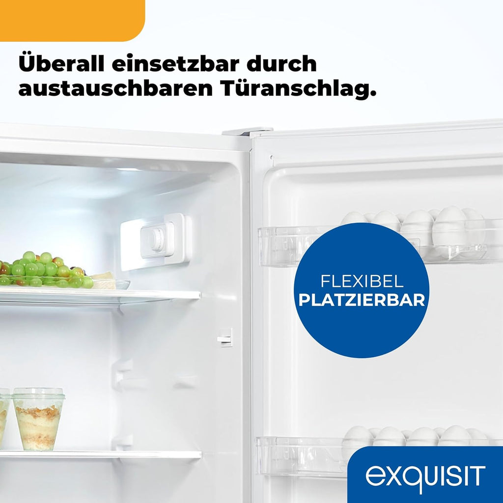 Exquisit Koelkast zonder vriesvak, grote koelkast, 5 legplanken, 242 liter, tafelmodel koelkast 143 cm hoog, KS5320-V-H-040E wit