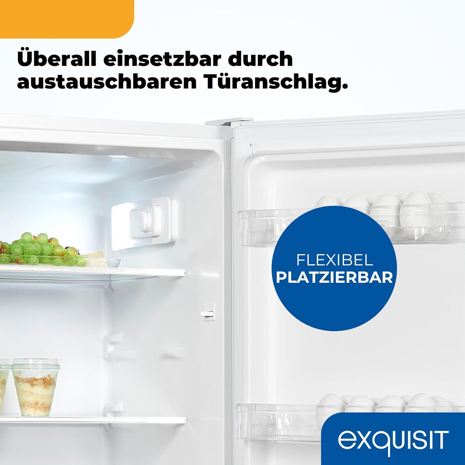 Exquisit Koelkast zonder vriesvak, grote koelkast, 5 legplanken, 242 liter, tafelmodel koelkast 143 cm hoog, KS5320-V-H-040E wit