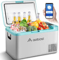 AAOBOSI Compressor Koelbox 36 L, Koelbox Auto met Wifi App Besturing, 12/24 V en 100-240 V Elektrische Koelbox, tot -20 °C voor Auto, Vrachtwagen, Boot, Camper, Camping, Dubbele Zone