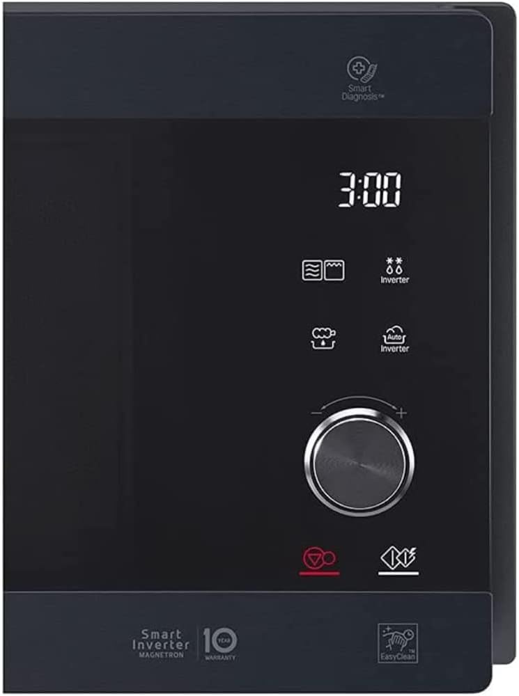 LG MS2595CIS magnetron met Smart Inverter-technologie, 25 liter inhoud, 1000 W, automatische programma's, instelbare vermogensniveaus en EasyClean-functie, zilver