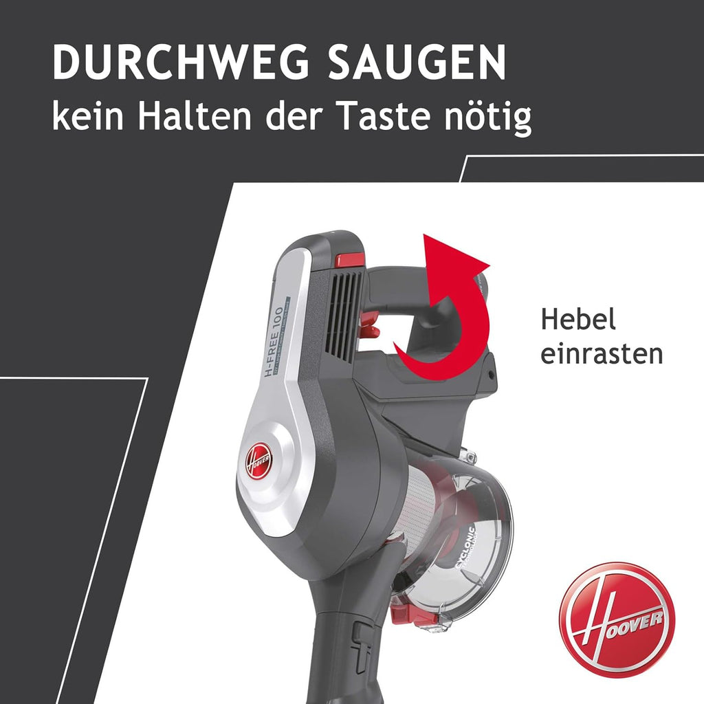 Hoover Accustofzuiger Dierenharen H-FREE 100 PETS zonder zak + dierenmondstuk I tot 40 min. gebruiksduur I snoerloze stofzuiger met LED, XL stofreservoir & parkeerstand I accustofzuiger met kierenzuiger & stofborstel
