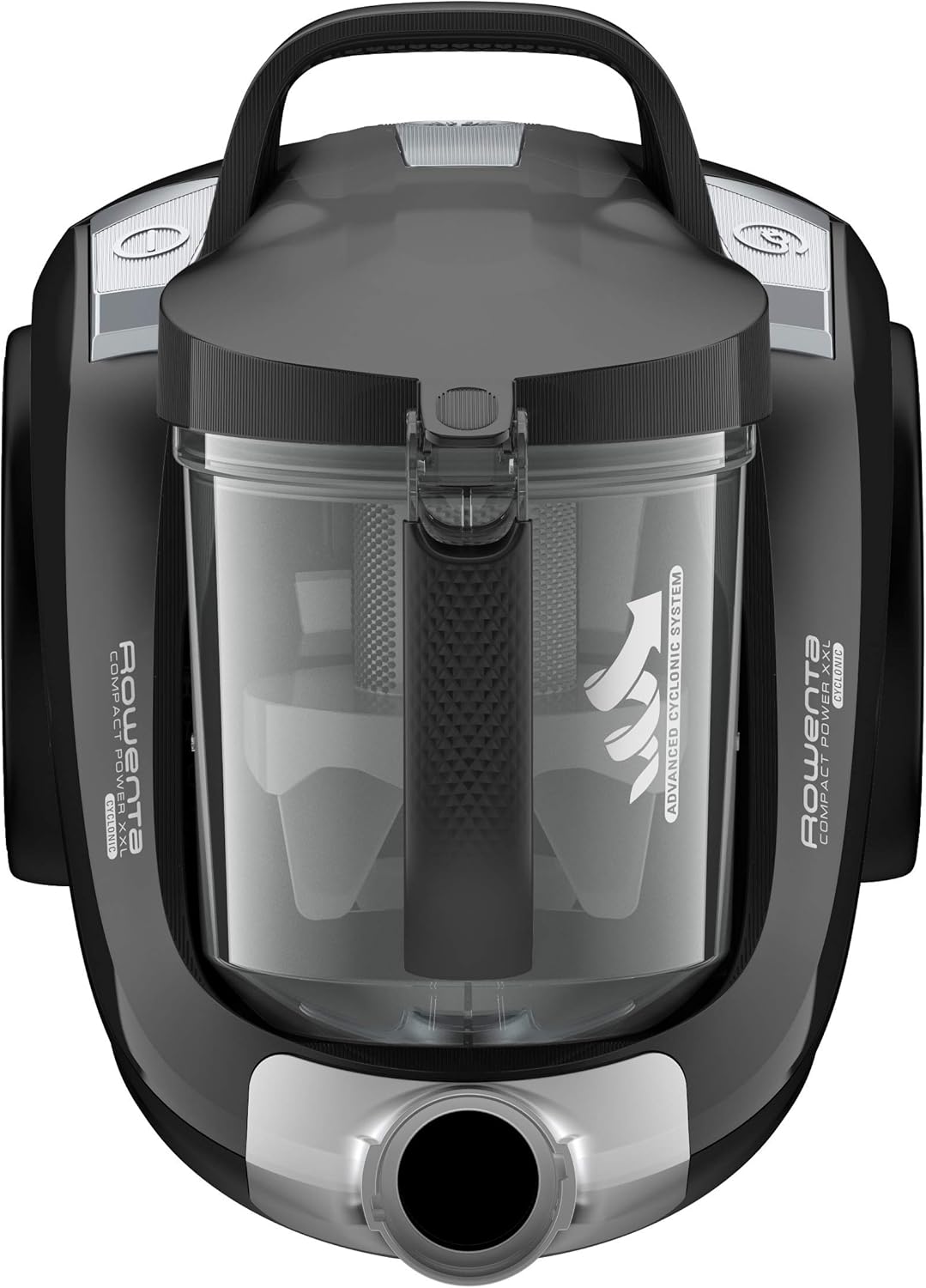 Rowenta RO4825 zakloze stofzuiger Compact Power XXL | 550 watt | 2,5L stofreservoir | Compact & stil | Extreme zuigkracht | Zeer efficiënte zuigmond | Zwart/Grijs