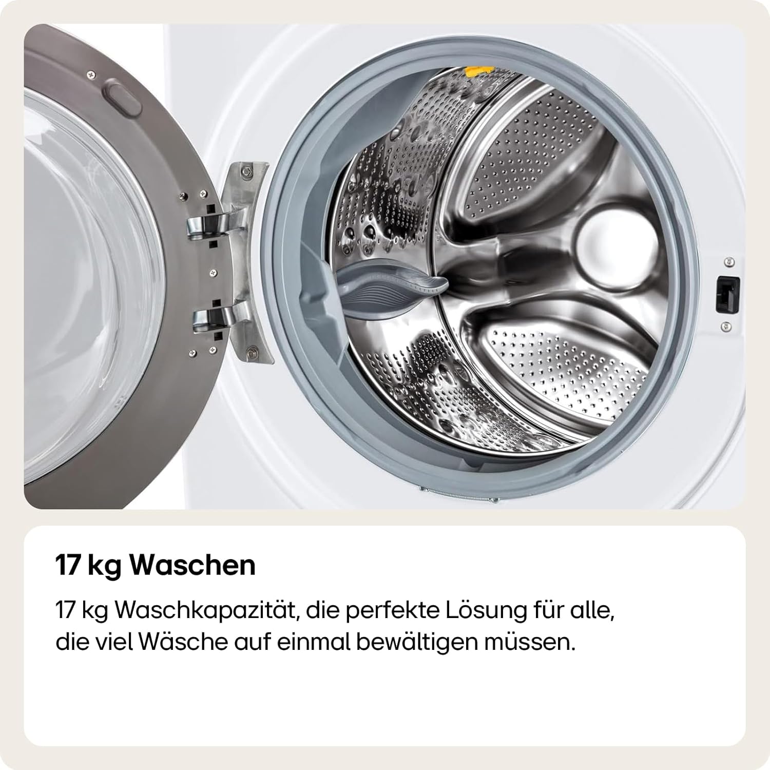 LG F4WV7080, Klasse A, Voorlader Wasmachine 8 kg, 1400 tpm, AI Direct Drive, Wi-Fi, Dieptereiniging met Stoom, Grote Capaciteit, TRIPLE A, Veiligheidsglas Buitendeur, 62 x 60 x 85 cm ꟷ Wit