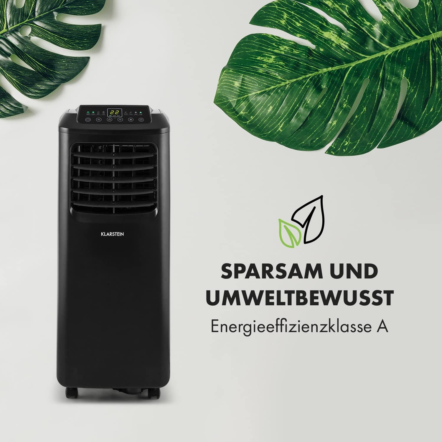 Klarstein Airconditioner, 4-in-1 Airconditioningsysteem, Luchtontvochtiger, Ventilator & Nachtmodus, Mobiele airconditioner met afvoerslang, App-bediening, Airconditioner voor ruimtes tot 44 m², 9000 BTU, Wit