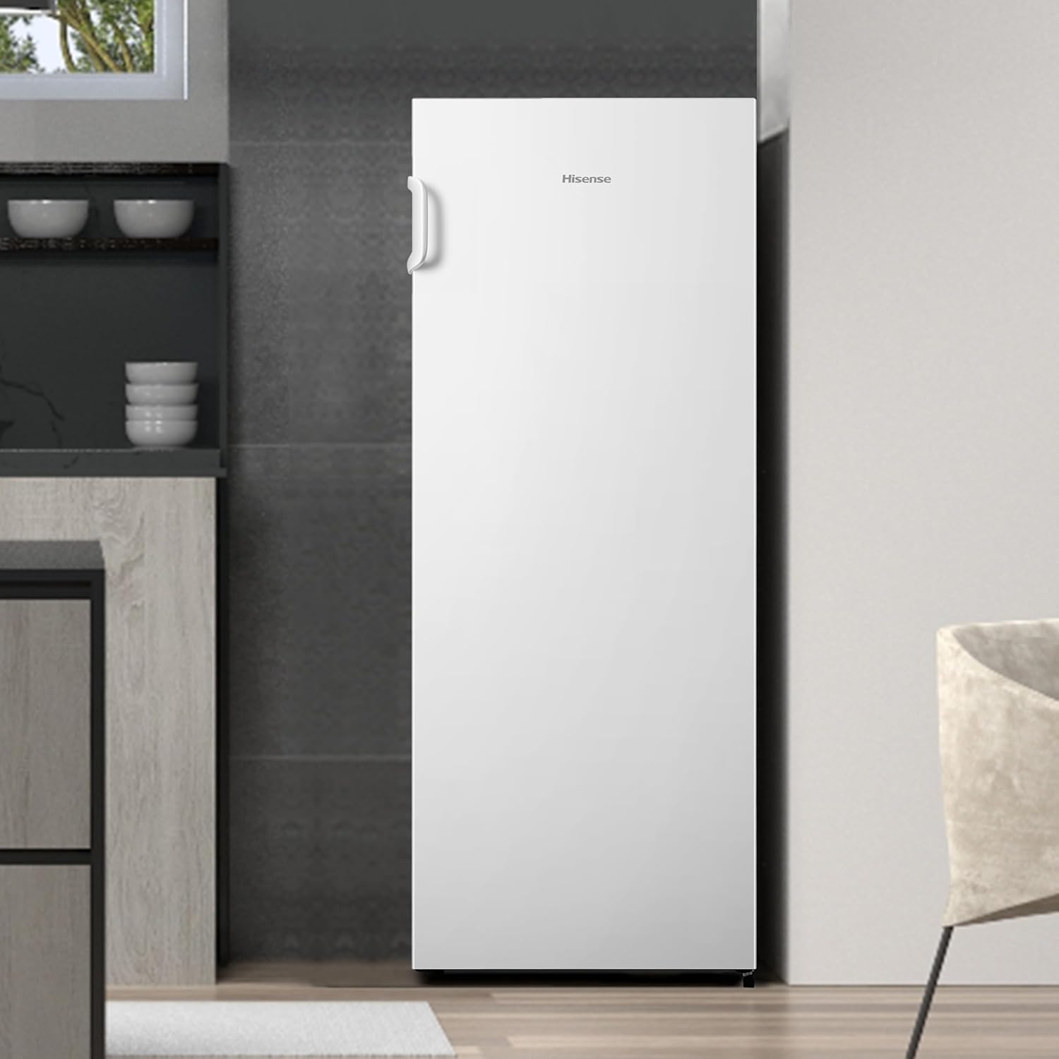 Hisense FV191N4AW2 Vriezer/ TotalNoFrost/ SuperFreeze/ Deuralarm/ Multiflow 360°/ BigBox/ 143,4 cm/ Vriesgedeelte 147 l/ 41 dB/ 205 kWh/Wit