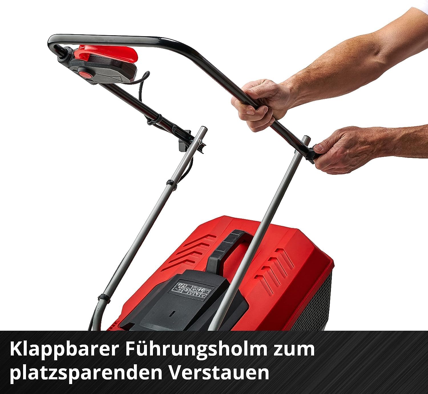Einhell City Accu grasmaaier GE-CM 18/30 Li Kit Power X-Change (18 V, 30 cm snijbreedte, tot 150 m², borstelloos, 25 l opvangbak, 30-70 mm snijhoogte, incl. 3,0 Ah accu + oplader)