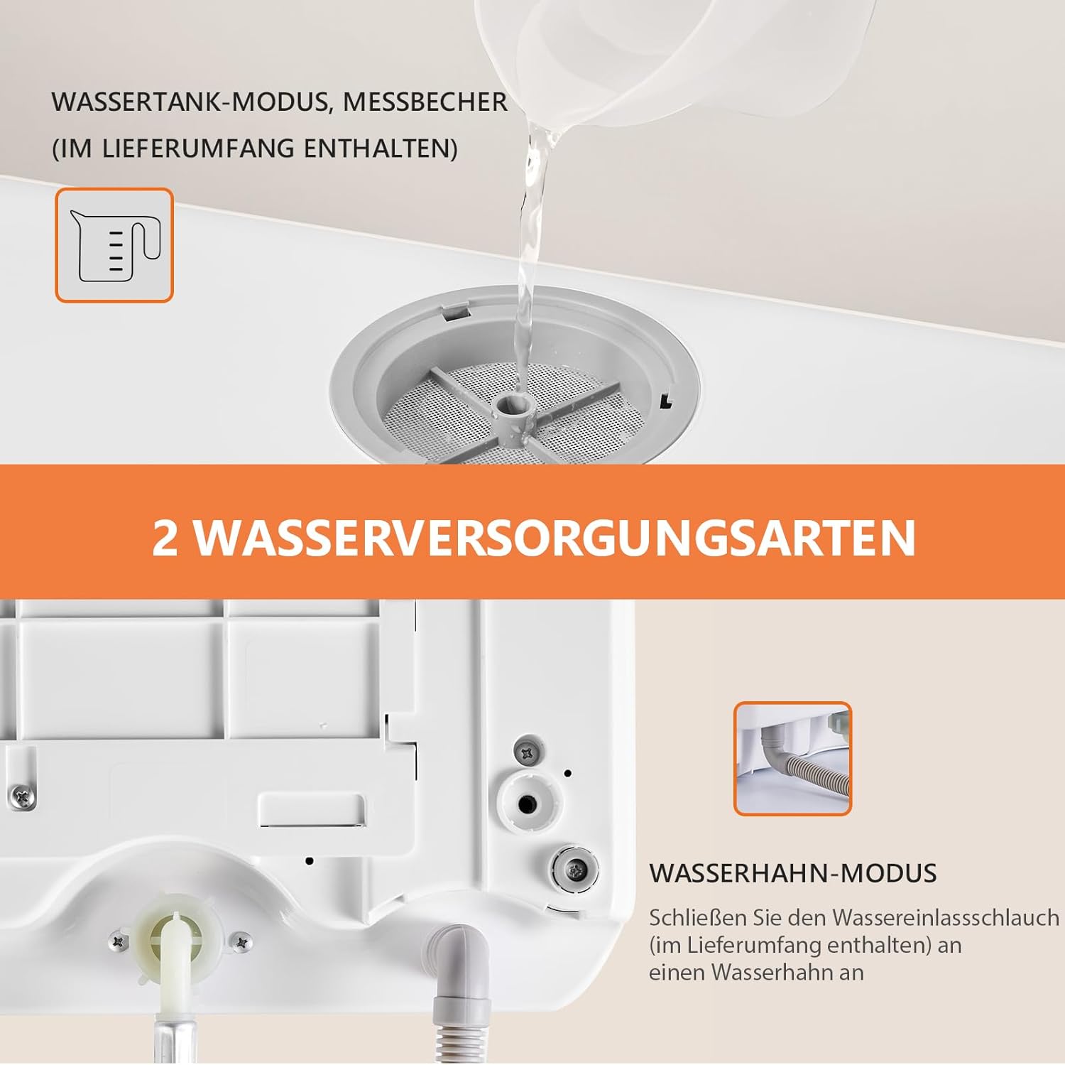 Karlxtom TDQR03A Mini Vaatwasser, 6 Programma's Vrijstaande Tafelvaatwasser, Vaatwasser met 2 Watertoevoermodi, Automatisch Drogen, Perfect voor Kleine Gezinnen en Koppels