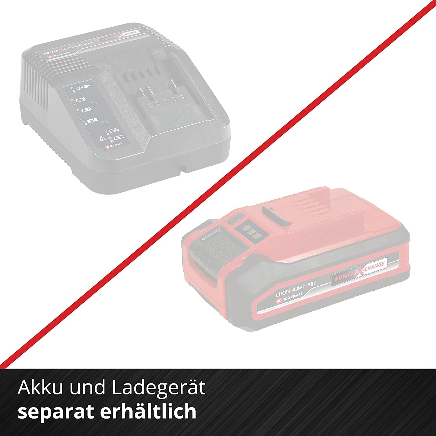 Einhell Accu heggenschaar GE-CH 18/60 Li-Solo Power X-Change (18 V, 60 cm zwaardlengte, 22 mm tandafstand, draaibare handgreep, incl. snoeiafvalvanger, zonder accu)
