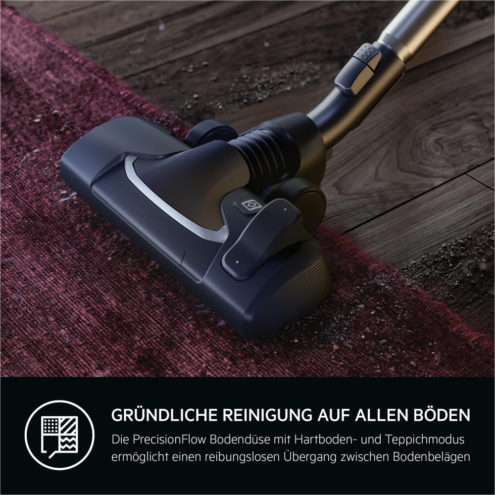 AEG CLEAN 6000 AB61C2DB stofzuiger met zak / hoge zuigkracht / incl. meubelmondstuk / 50% gerecycled plastic / ideaal voor huisdiereigenaren / reiniging van bekleding / 12 m snoer / 750 W / Blauw