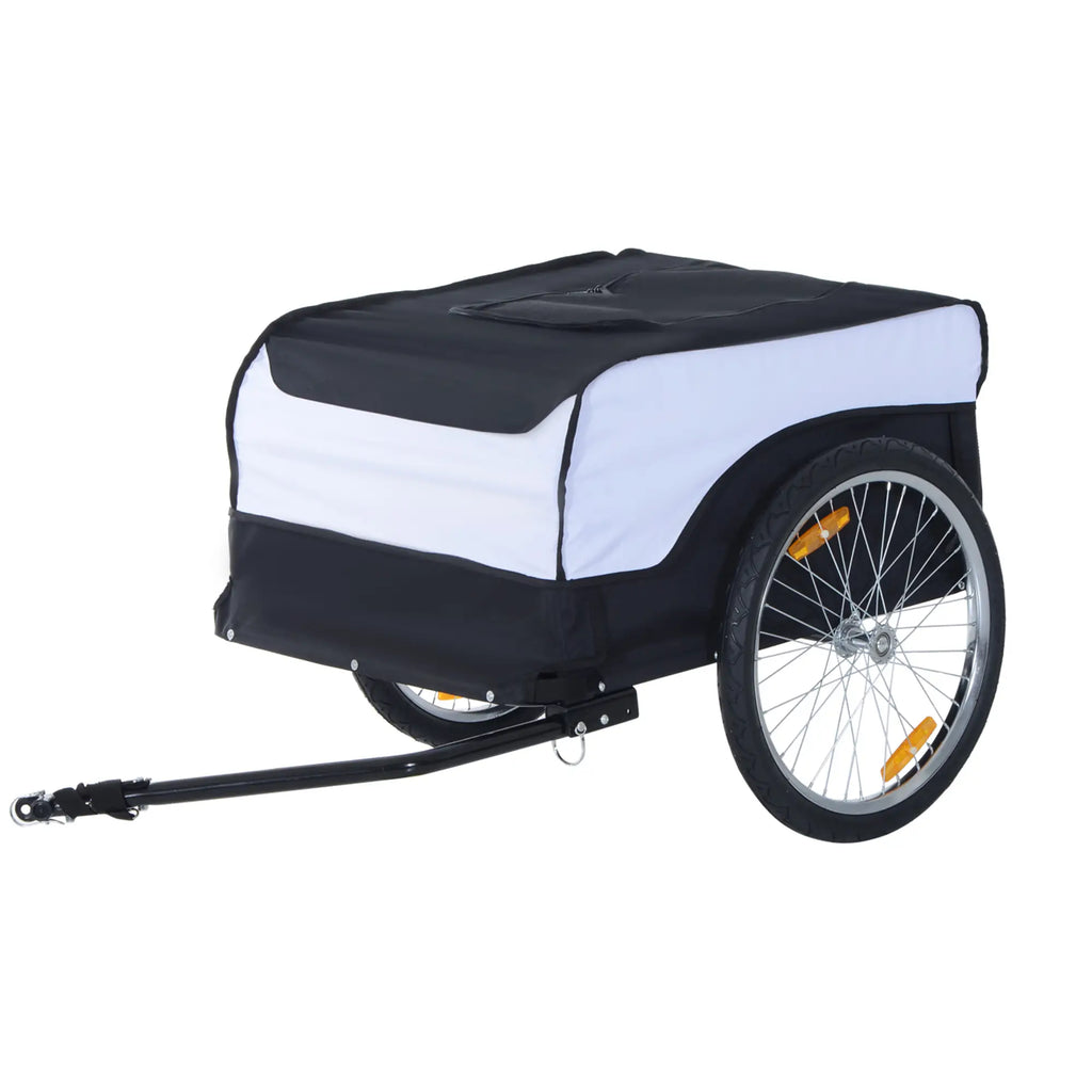 HOMCOM fietskar opvouwbaar grote transportbox