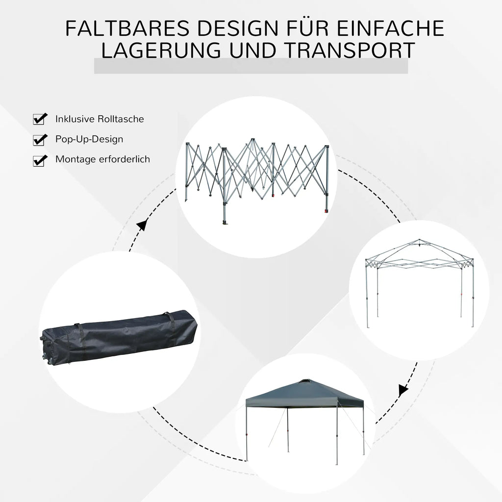 Outsunny Paviljoen 3x3 m waterdicht & opvouwbaar