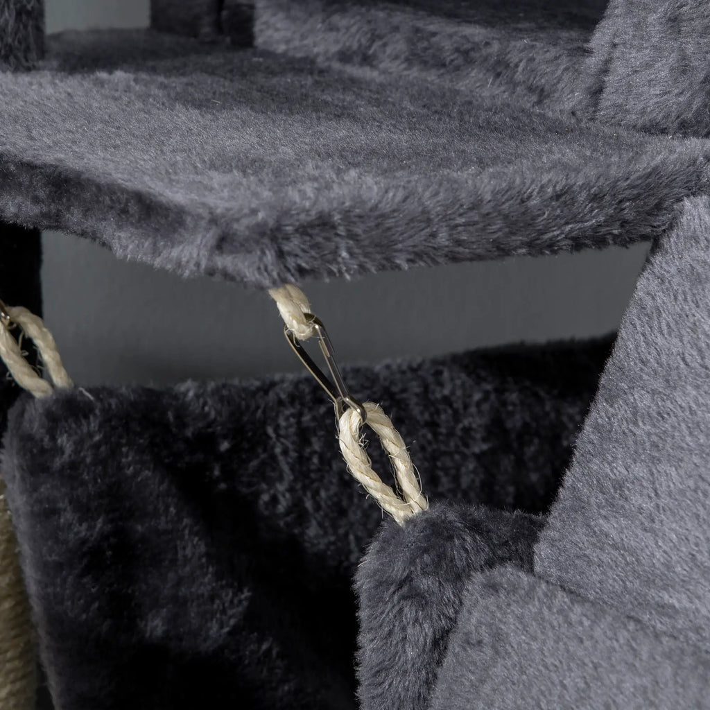 PawHut Krabpaal Kattenmeubels met Kattenhuis Hangmat Speelgoed