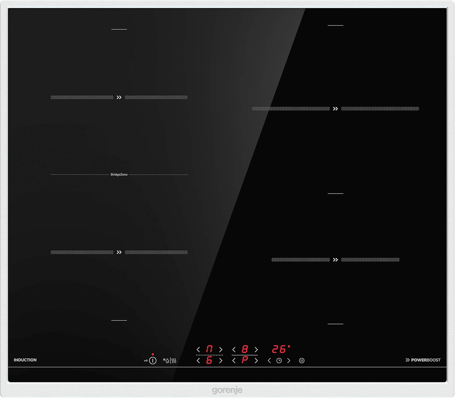 Gorenje 738971 Inbouw Ovenset OptiBake Black Steam Pyro Set / 77L / Hetelucht/Pyrolyse/ExtraSteam/GentleClose/AirFry/Pizzamode 300°C/PerfectGrill/Inductiekookplaat met BridgeZone/zwart