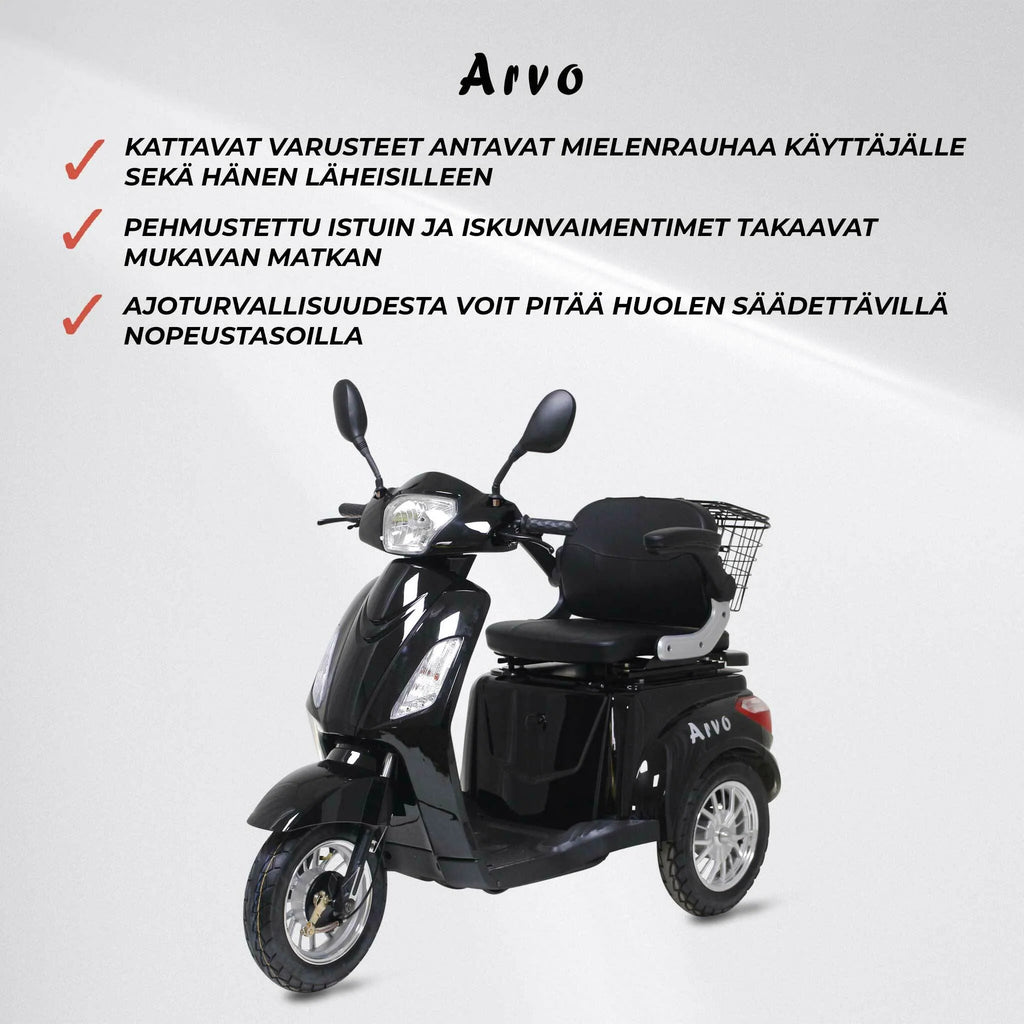 Arvo seniorenscooter P300 zwart