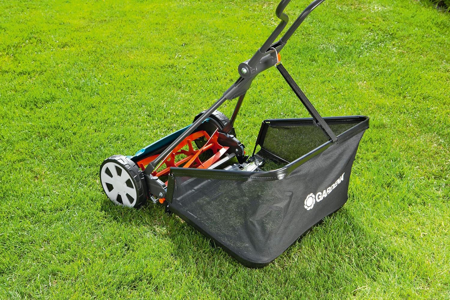 Gardena Classic Kooimaaier 400: Handgrasmaaier met 40 cm werkbreedte voor gazons tot 200 m², maaimes van kwaliteitsstaal, contactloze snijtechniek, stil en precies (4018-20)