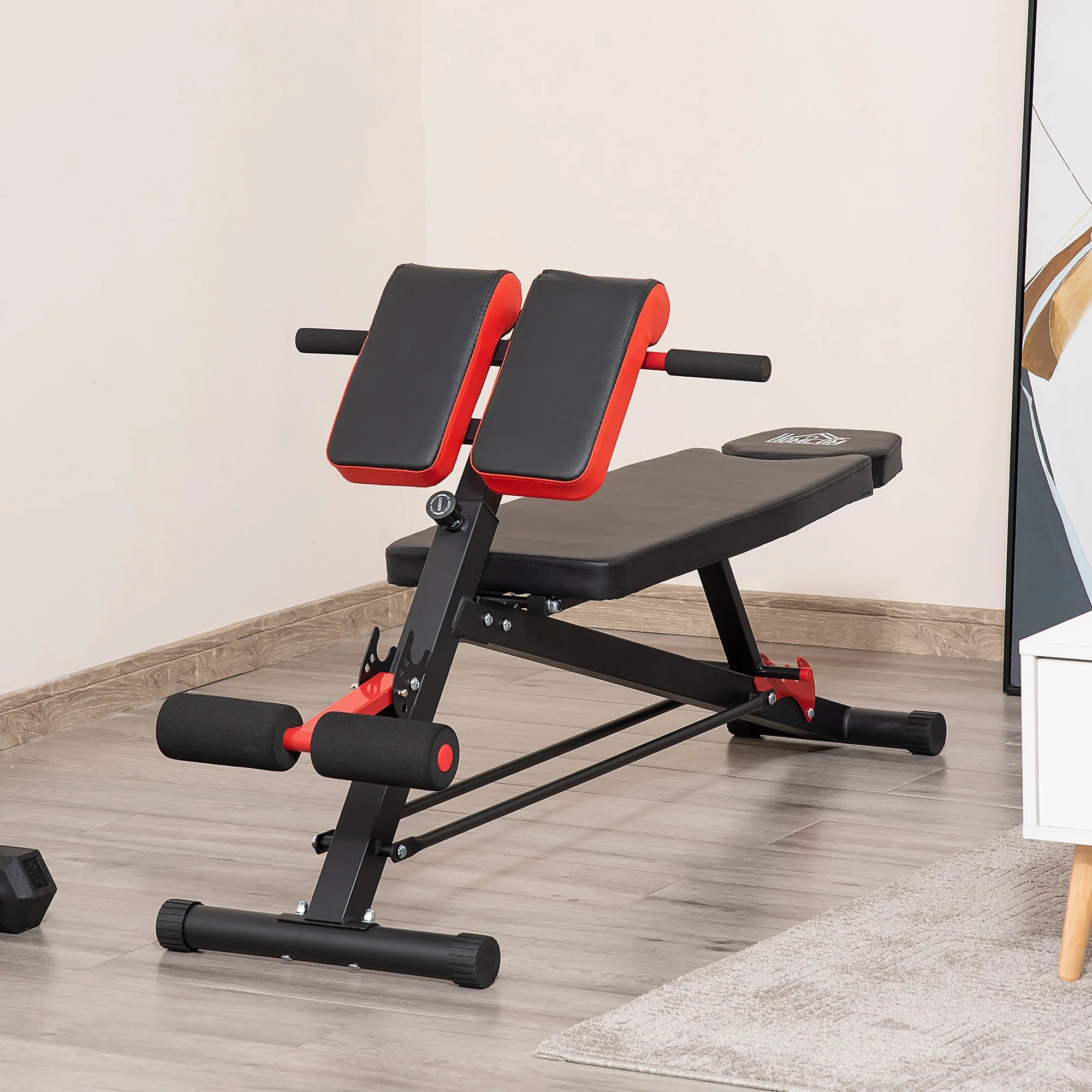 HOMCOM Halterbank verstelbaar multifunctioneel voor full-body training