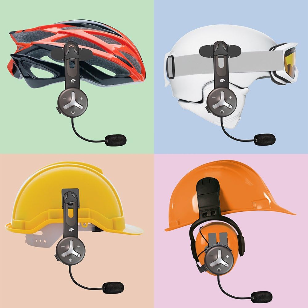 BuddyChat Duo (set van 2) Bluetooth Fiets Sport Ski Werk Intercom Helm Headset, Handsfree Portofoon, Intercomsysteem, DSP-ruisonderdrukking, bereik tot 1000m