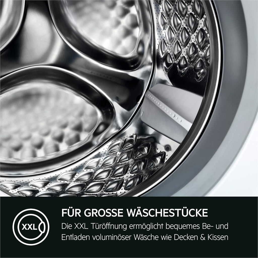 AEG L6FBA51480 Wasmachine / 8,0 kg / Stil / ProSense (automatische beladingsherkenning) / Bijvulfunctie / Kinderbeveiliging / Zachte trommel / Waterstop / 1400 tpm