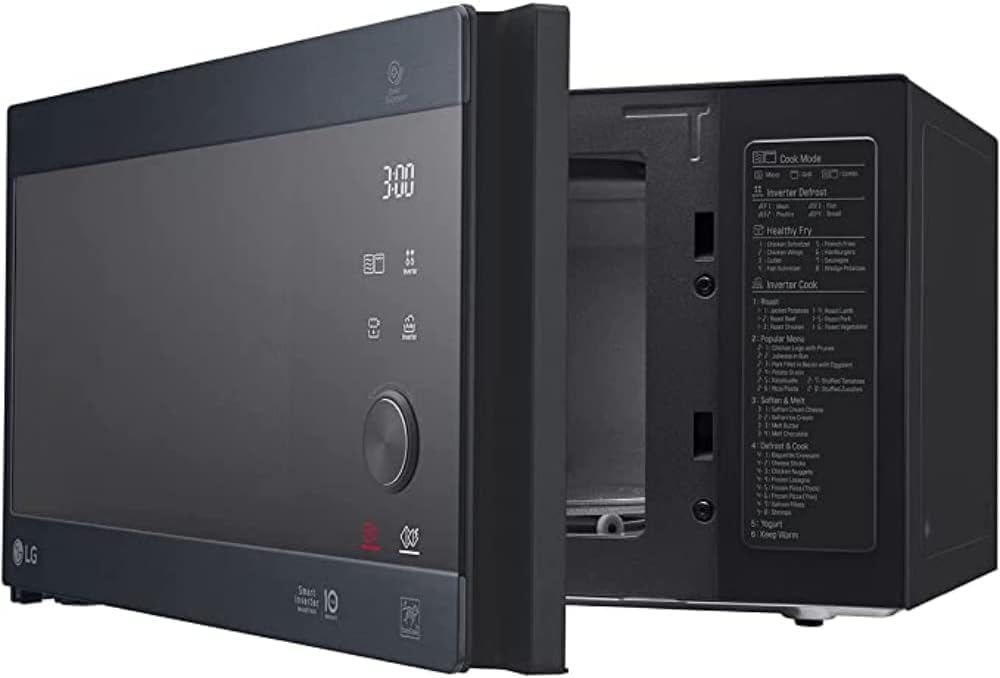LG MS2595CIS magnetron met Smart Inverter-technologie, 25 liter inhoud, 1000 W, automatische programma's, instelbare vermogensniveaus en EasyClean-functie, zilver