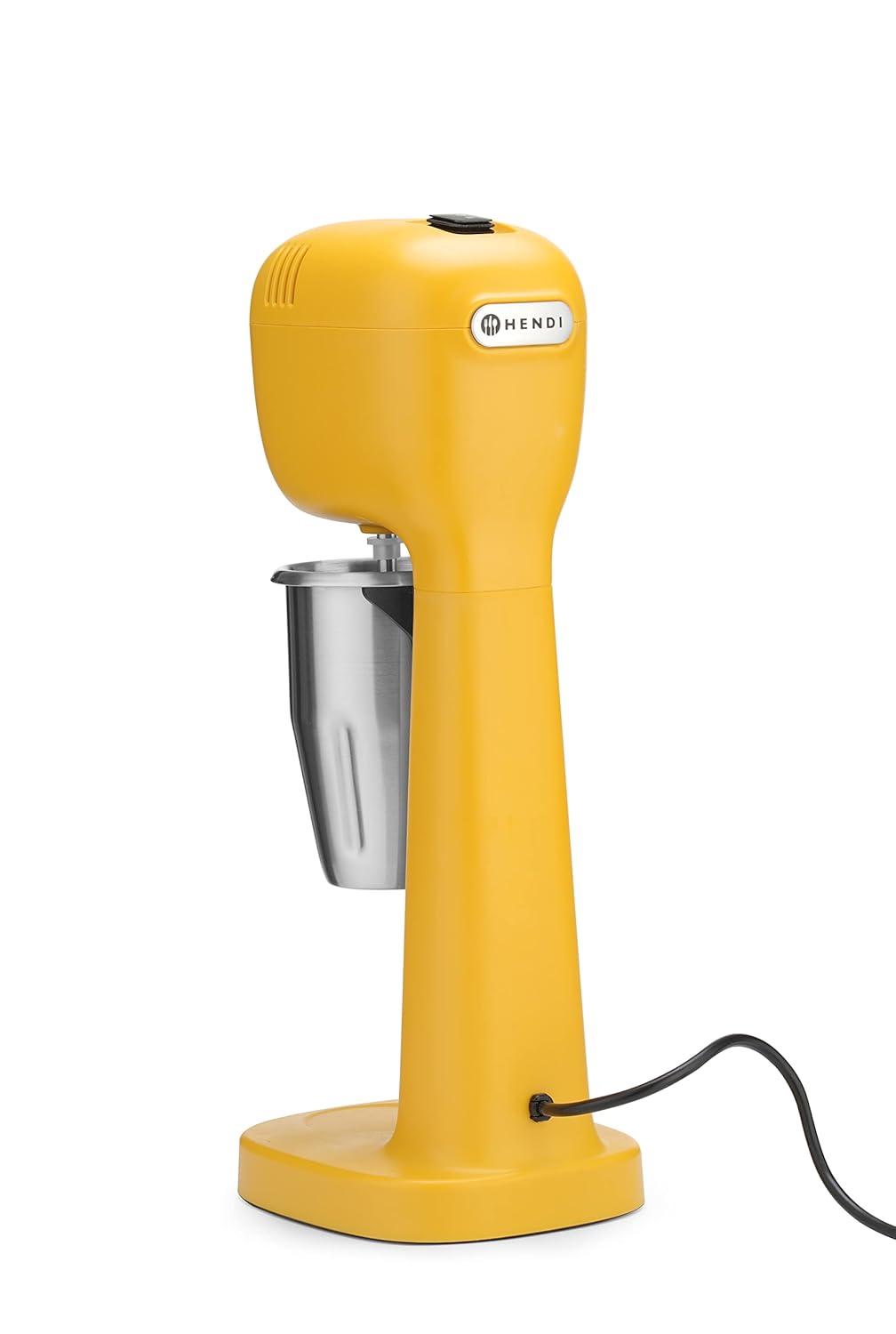 HENDI Melkshake Maker, Incl. 2 mengbekers (roestvrij staal en polycarbonaat) en 4 verwisselbare roerwerken, Drinkmixer, Frappés, Drankmixer, 230V/400W, 170x196x(H)490mm, Karamel