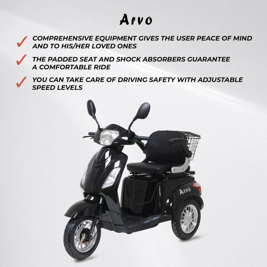 Arvo seniorenscooter P300 zwart