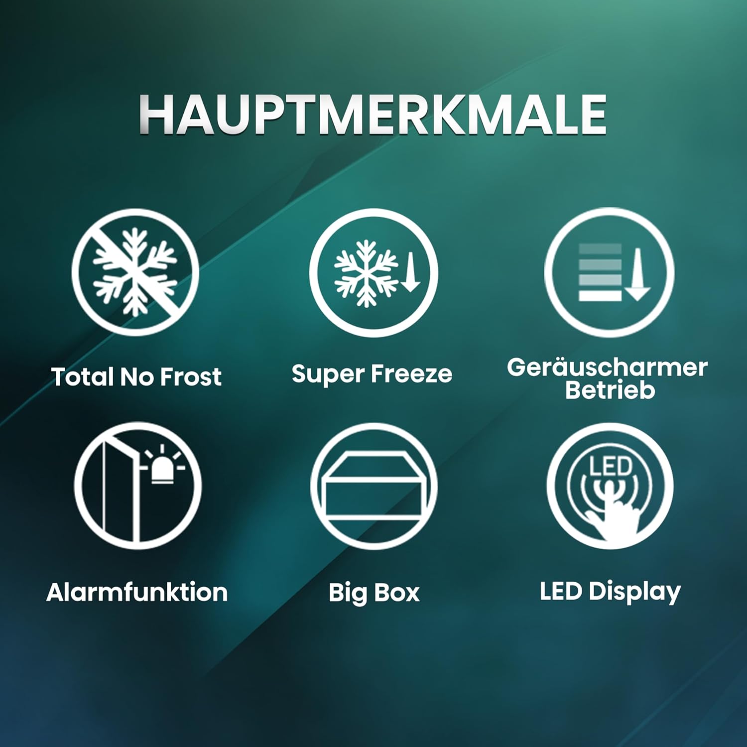 Hisense FV191N4AW2 Vriezer/ TotalNoFrost/ SuperFreeze/ Deuralarm/ Multiflow 360°/ BigBox/ 143,4 cm/ Vriesgedeelte 147 l/ 41 dB/ 205 kWh/Wit