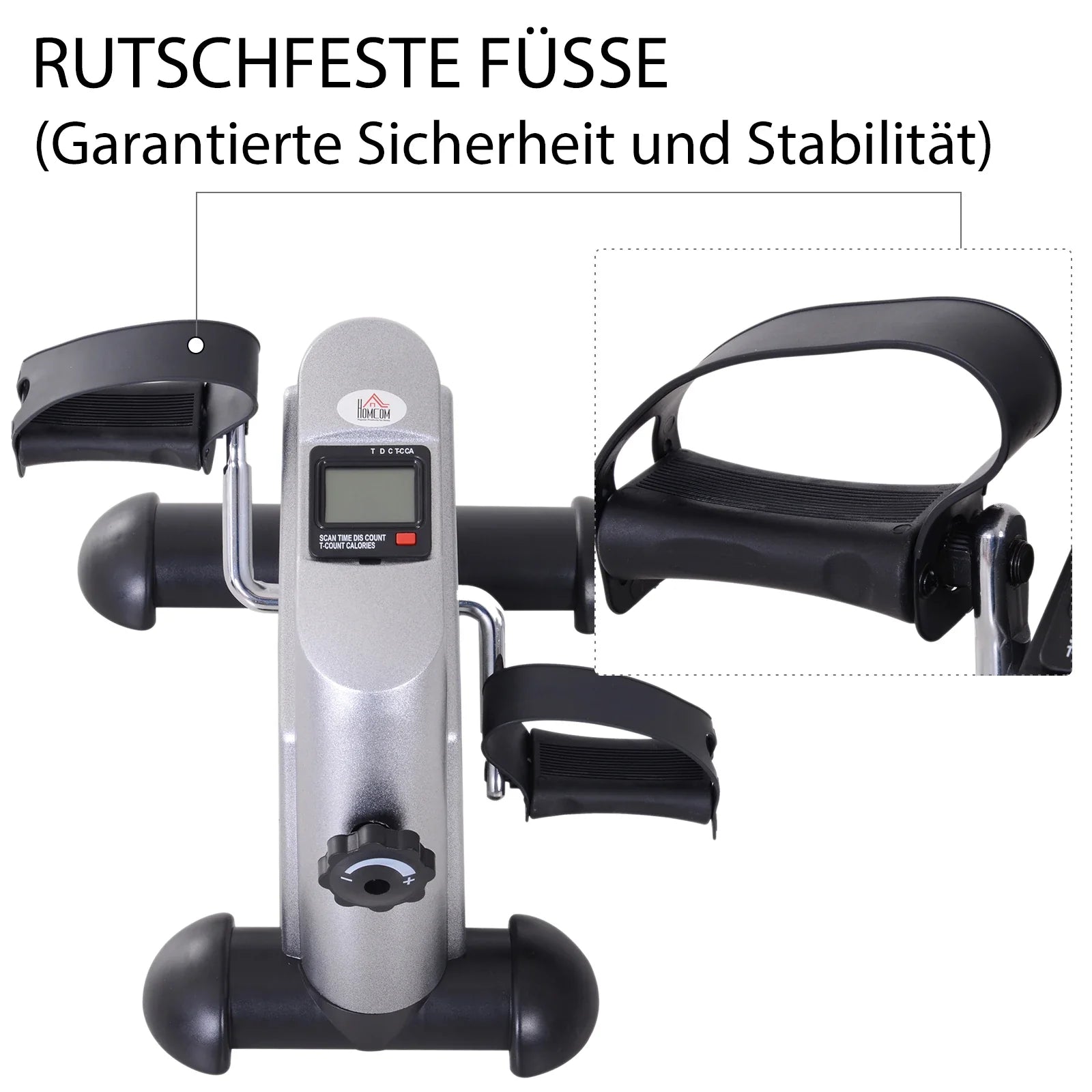 HOMCOM Minibike-peddelfiets hometrainer met lcd-display verstelbaar
