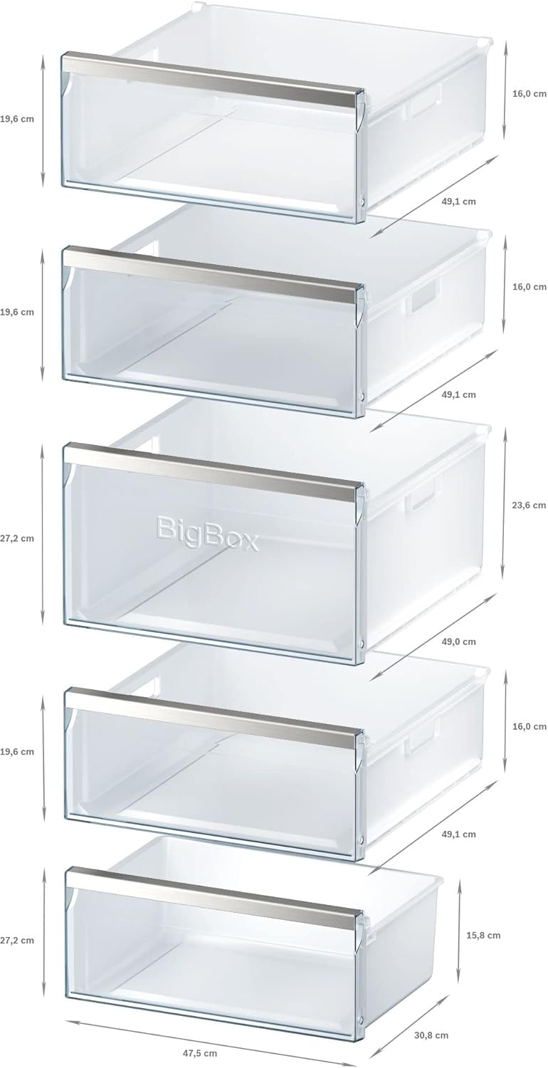 Siemens GS54NAWCV iQ500 vriezer, 176 x 70 cm, 327 L, noFrost nooit meer ontdooien, bigBox ruimte voor grote diepvriesproducten, varioZone flexibele glasplateaus en laden, wit