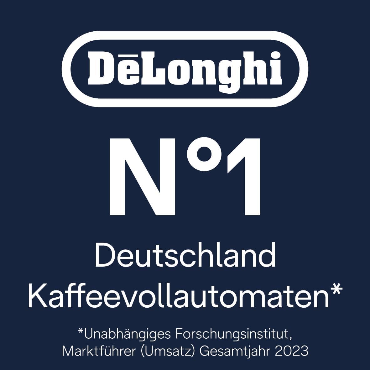 De'Longhi Rivelia EXAM440.55.W volautomatische espressomachine met LatteCrema-melksysteem, verwisselbaar bonenreservoir, 16 koffie- en melkdranken met één druk op de knop, Extra-Shot-functie, 3,5 inch touchscreen, wit
