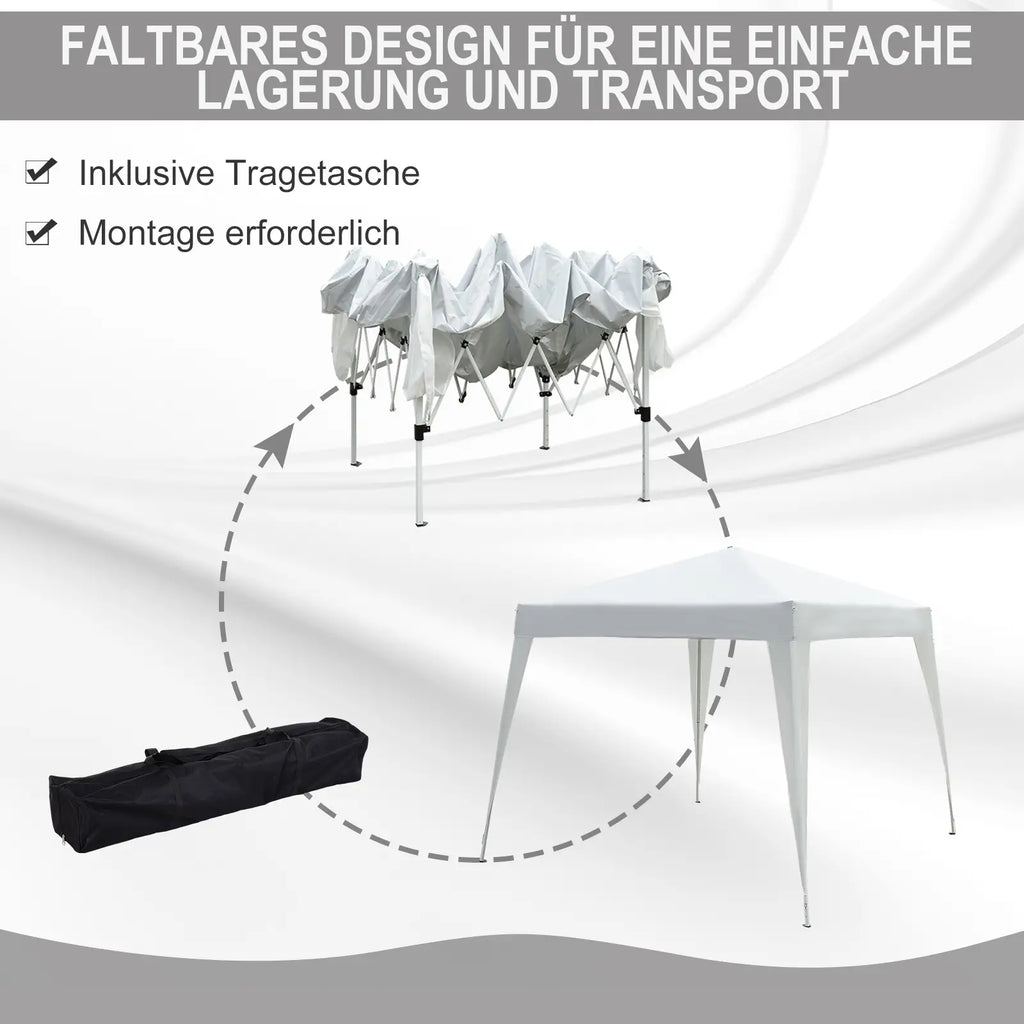 Outsunny Opvouwbare Partytent UV-bescherming wit