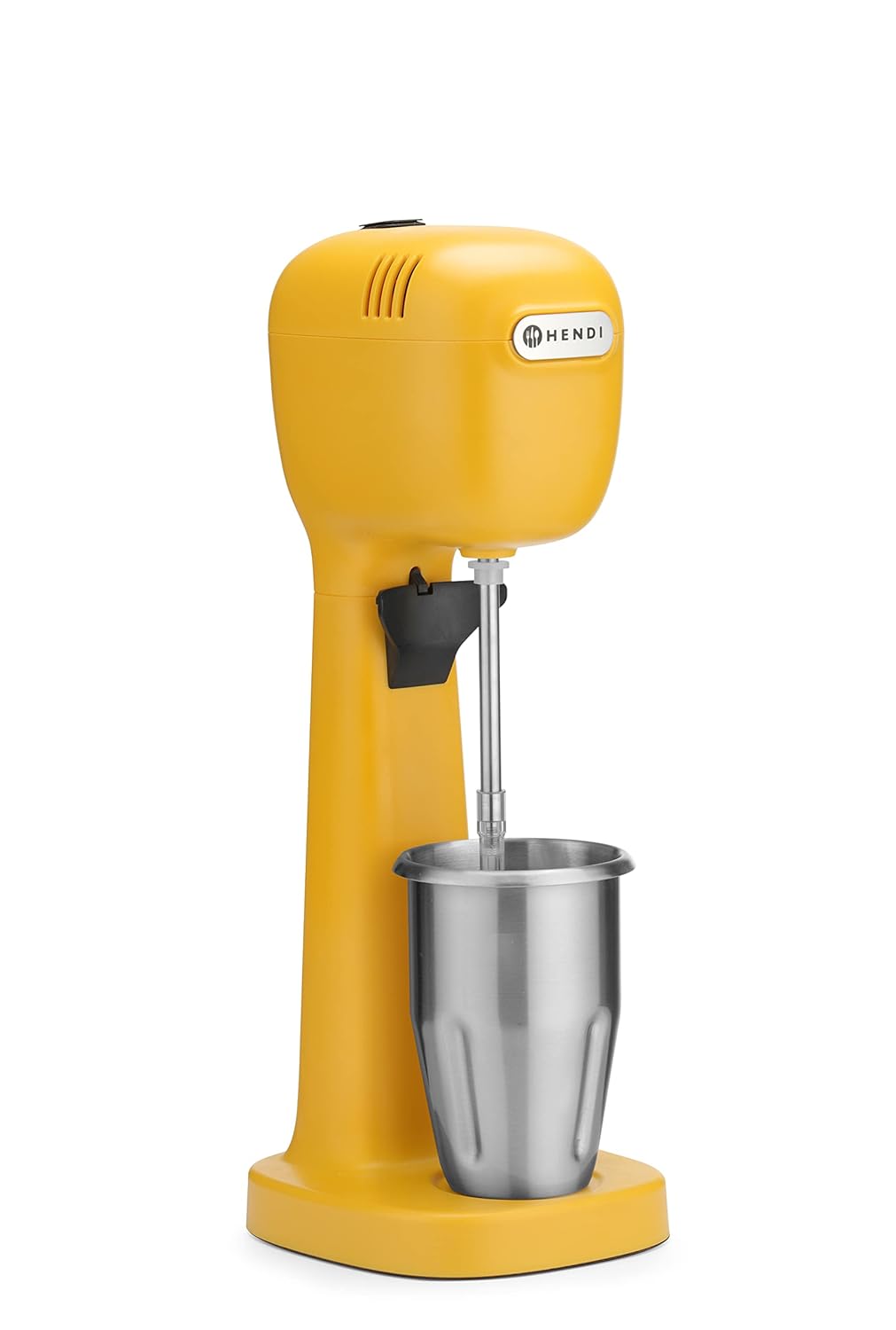 HENDI Melkshake Maker, Incl. 2 mengbekers (roestvrij staal en polycarbonaat) en 4 verwisselbare roerwerken, Drinkmixer, Frappés, Drankmixer, 230V/400W, 170x196x(H)490mm, Karamel