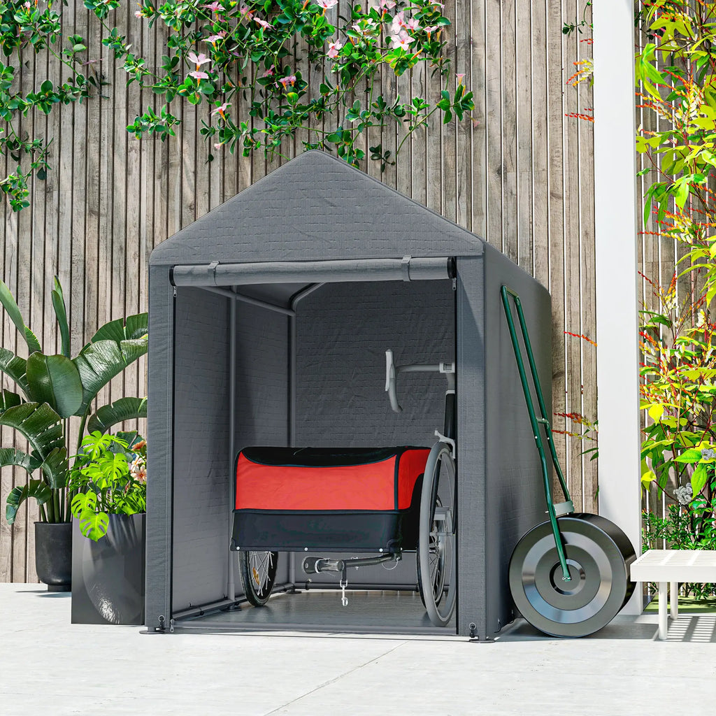 HOMCOM Fietskar Bakfiets vouwbaar grote transportbox