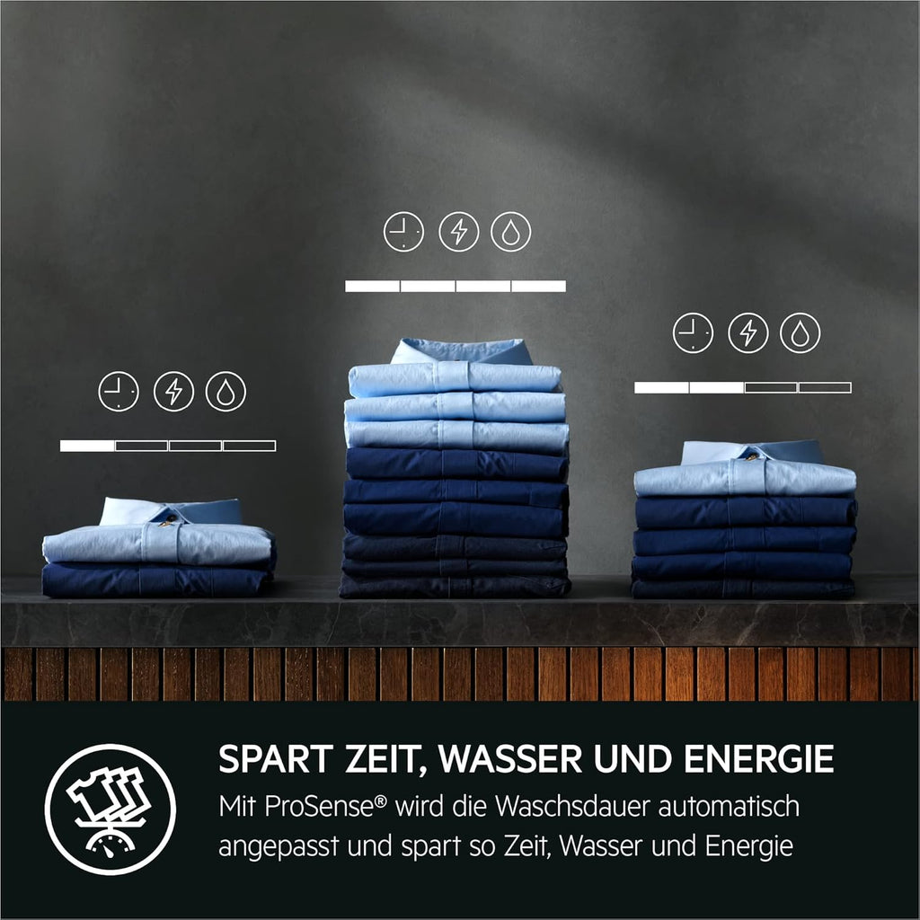 AEG L6FBA51480 Wasmachine / 8,0 kg / Stil / ProSense (automatische beladingsherkenning) / Bijvulfunctie / Kinderbeveiliging / Zachte trommel / Waterstop / 1400 tpm