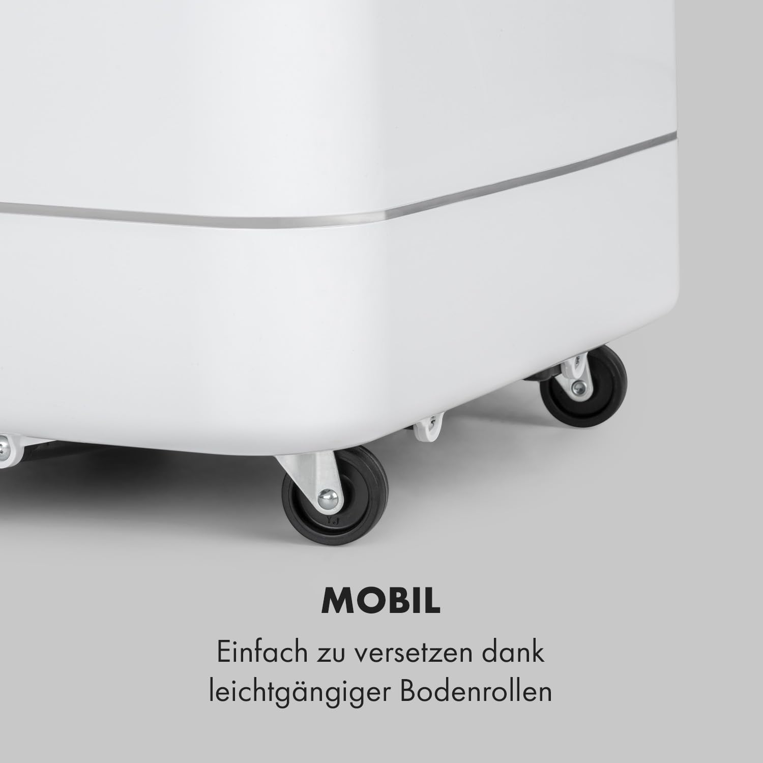 Klarstein Mobiele Airconditioning met Afvoerslang, 3-in-1 Airco met Ventilator, Luchtontvochtiger & Nachtmodus, Kleine & Draagbare Airco voor Thuis & Kantoor, 12000 BTU Laag Verbruik