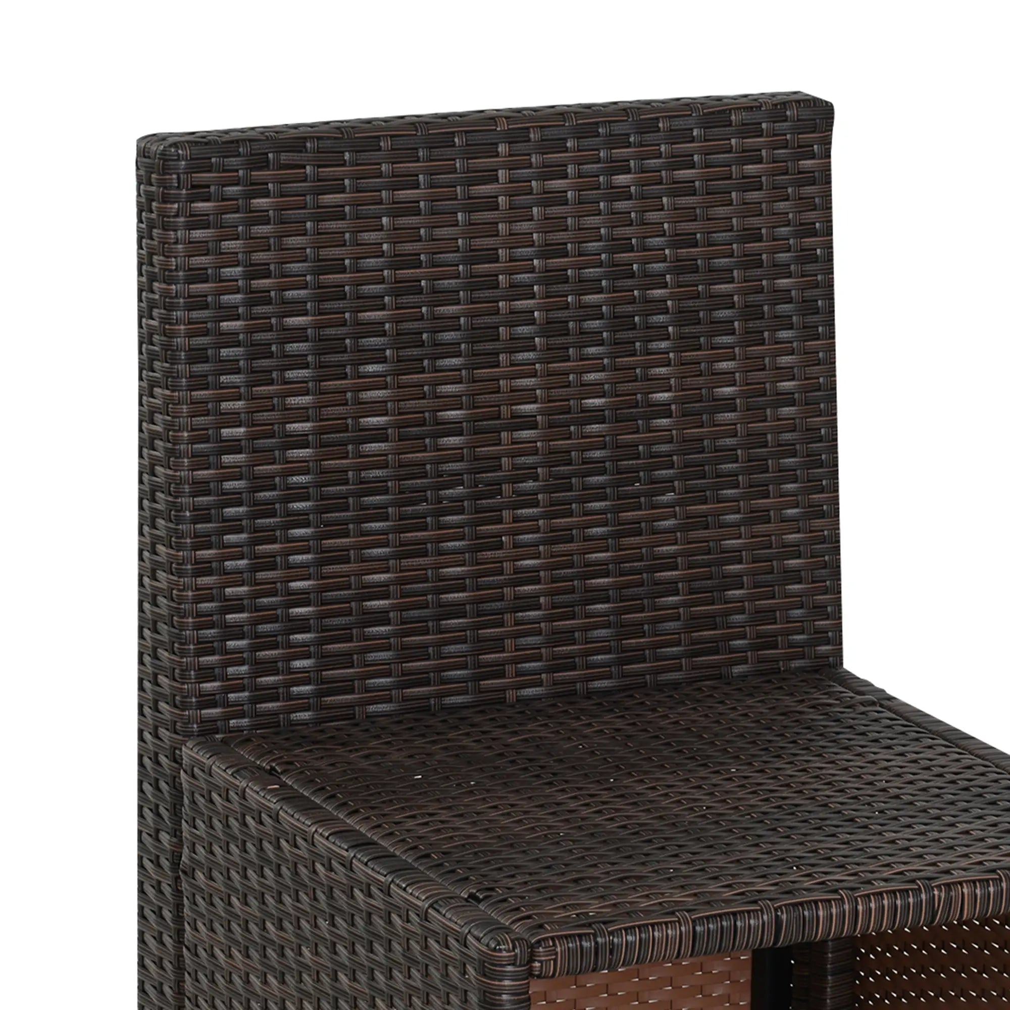 Outsunny Polyrattan Tuinmeubelset 5-delig. weerbestendig UV-bestendig