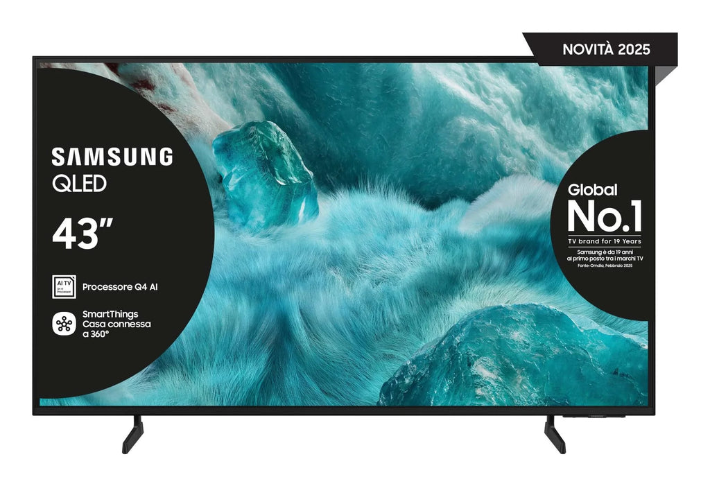 Samsung QLED Q7F 4K Smart TV 43 inch (108 cm) met AI Vision, 100% kleurvolume met Quantum Dot, HDR10+, Q4 AI Processor, One UI Tizen, Wi-Fi, Bluetooth 5.3 en Motion Xcelerator
