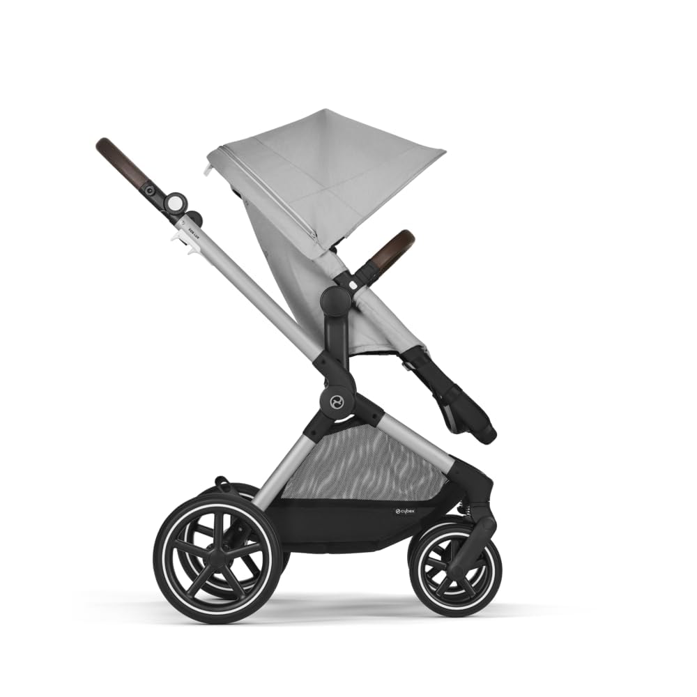 CYBEX Gold Kinderwagen EOS Lux 2-in-1 met Aton B2 i-Size autostoel en autostoeladapters, reissysteem, vanaf de geboorte tot 22 kg (ca. 4 jaar), Moon Black (Zwart)