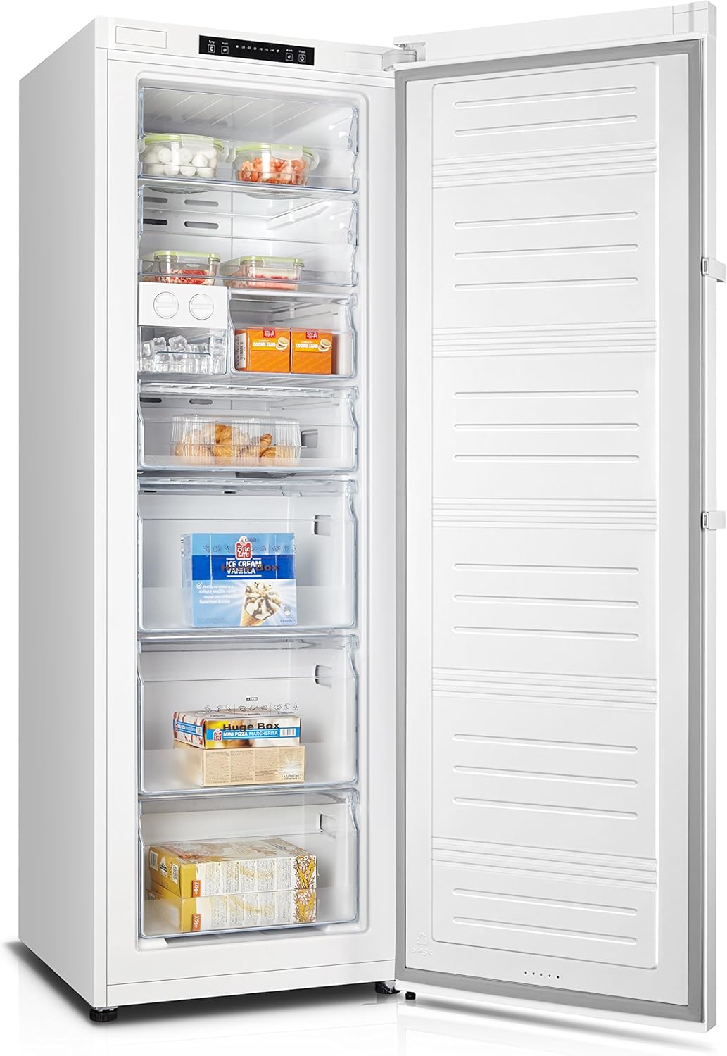 Hisense FV191N4AW2 Vriezer/ TotalNoFrost/ SuperFreeze/ Deuralarm/ Multiflow 360°/ BigBox/ 143,4 cm/ Vriesgedeelte 147 l/ 41 dB/ 205 kWh/Wit