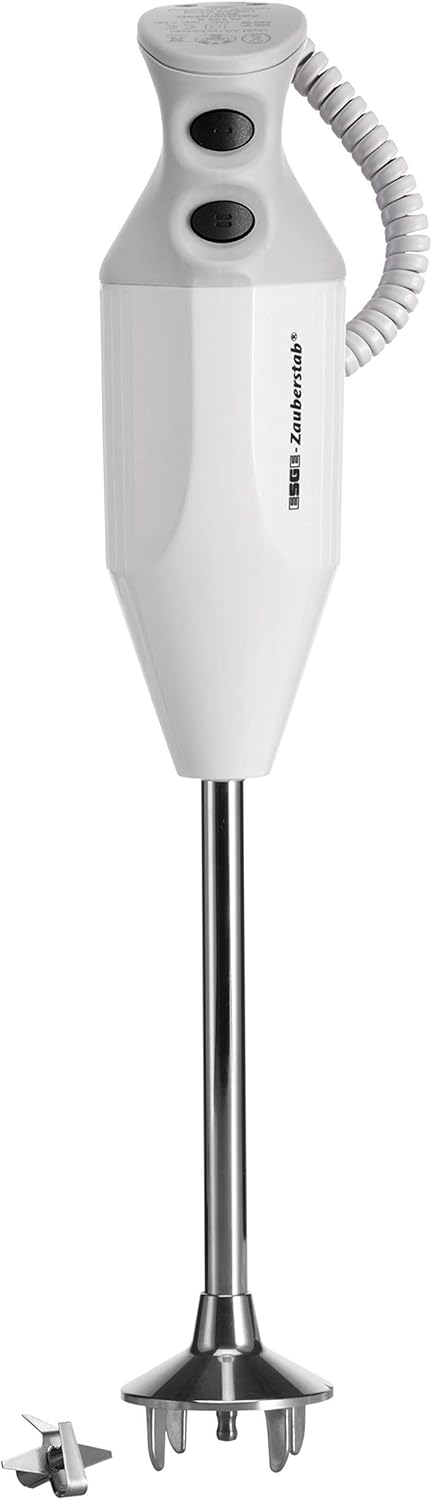 ESGE Zauberstab P 350 Profi, staafmixer wit inclusief multifunctioneel mes, tot 22.000 tpm, 90880, wit/grijs